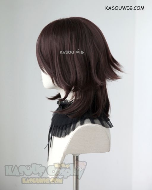 Final Fantasy Yuna short brown flippy cosplay wig