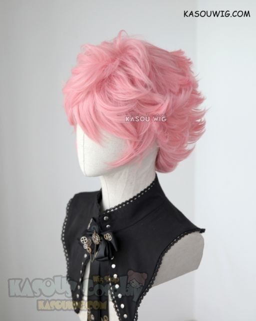 My Hero Academia Ashido Mina short pink flippy cosplay wig