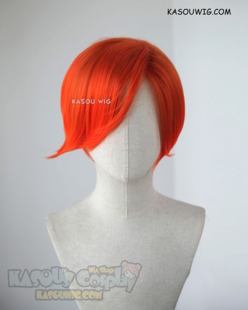 RWBY Roman Torchwick orange ombre short side-parted wig