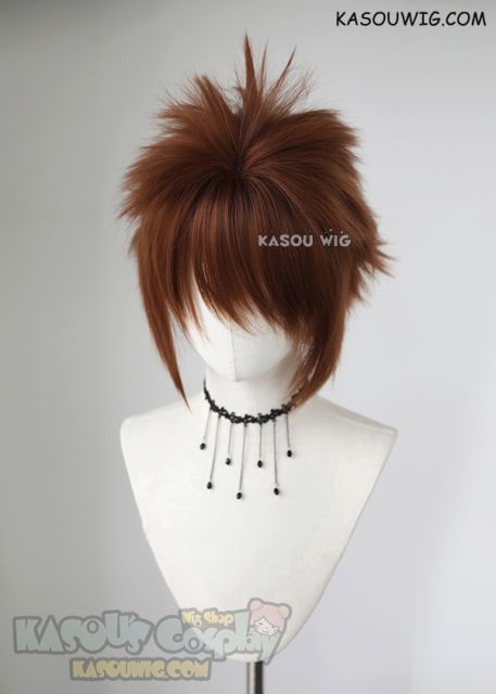 S-5 KA026 31cm / 12.2" short Walnut Brown spiky layered cosplay wig