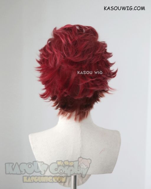 RWBY Adam Taurus red to copper ombre slicked back cosplay wig