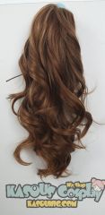 KA022- KA038 A-1 / curly clip on ponytail. 35cm bouncy layered curls