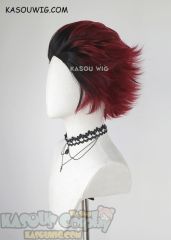 Kimetsu no Yaiba Demon Slayer Tanjiro Kamado short slicked-back layered wig dyed brown roots