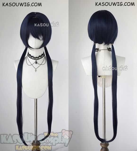 Bungou Stray Dogs Kyoka Izumi 90cm long blue twintails cosplay wig