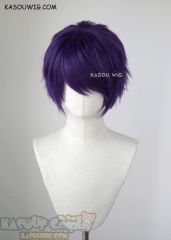 S-1 / SP37 >>31cm / 12.2" short Indigo Purple layered wig, easy to style,Hiperlon fiber