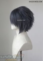 S-1 / SP29 >>31cm / 12.2" short bluish gray layered wig, easy to style,Hiperlon fiber