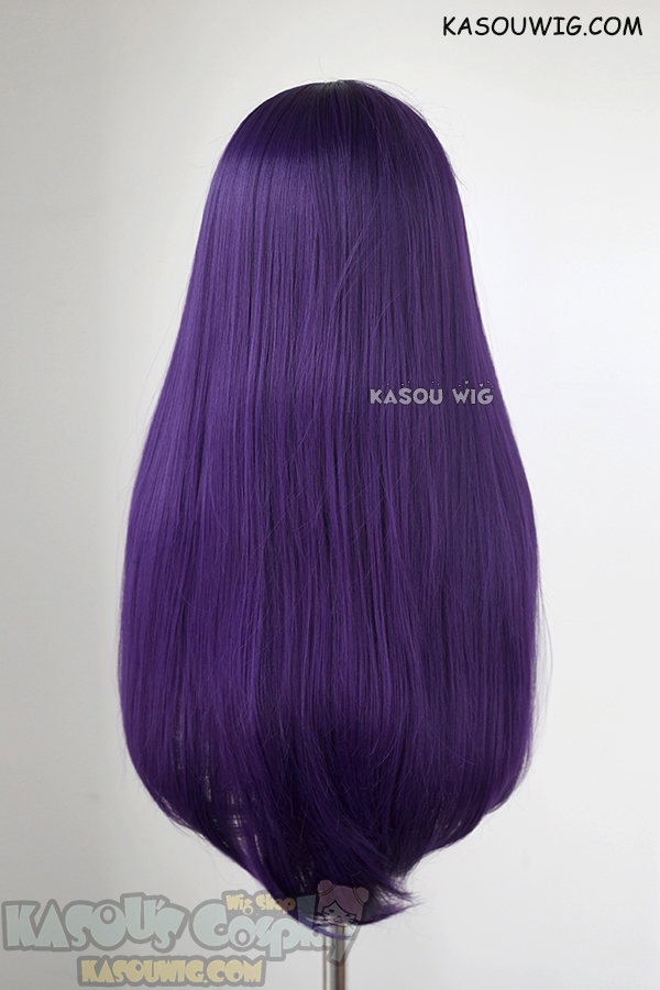 L-2 / SP37 Indigo Purple 75cm long straight wig . Heating 