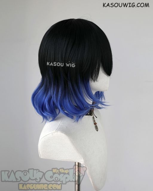 Kimetsu no Yaiba Demon Slayer Inosuke Hashibira black blue ombre cosplay wig