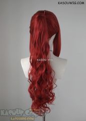 P5 Royal Kasumi Yoshizawa 55cm long red ponytail cosplay wig