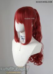 P5 Royal Kasumi Yoshizawa 55cm long red ponytail cosplay wig