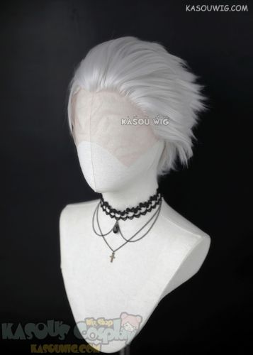 Lace Front>> Vergil/ Fate Stay Night Archer/ JJK Gojo Satoru/Samatoki Aohitsugi /Tokyo Ghou Kaneki Ken/ Hajime Umemiya silver white all back wig