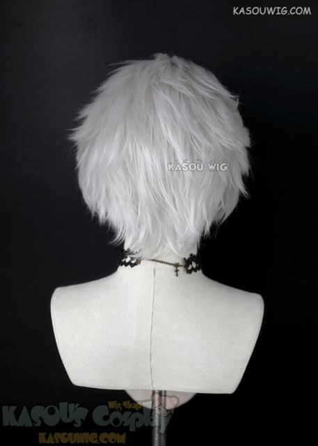 Lace Front>> Vergil. Fate Stay Night Archer Jujutsu Kaisen Gojo Satoru Samatoki Aohitsugi Tokyo Ghou Kaneki Ken silver white all back cosplay wig