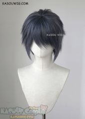 S-1 / SP29 >>31cm / 12.2" short bluish gray layered wig, easy to style,Hiperlon fiber
