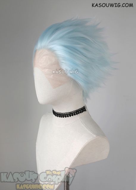 Shaman King Horohoro Lace Front>> Seven Deadly Sins Ban Light Cyan all back spiky cosplay LFS-1