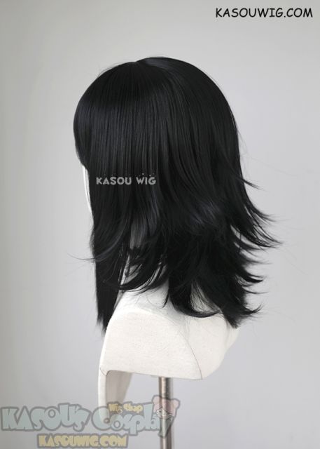 Kimetsu no Yaiba Demon Slayer Makomo black layered medium length cosplay wig