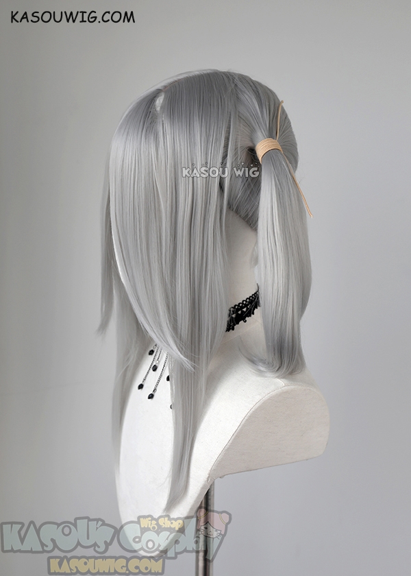 grey pigtail wig