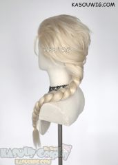 Queen Elsa pale blonde long braid cosplay wig