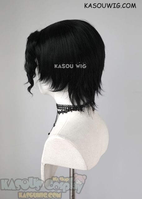 Kimetsu no Yaiba Demon Slayer Muzan Kibutsuji short black curly wig