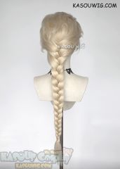 Queen Elsa pale blonde long braid cosplay wig