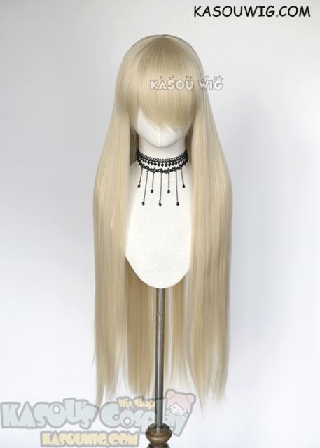 L-4  KA006 100cm / 39.5"long straight versatile light blonde cosplay wig