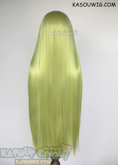L-4  yellowish green Fate GO Enkidu 100cm / 39.5"long straight versatile cosplay wig