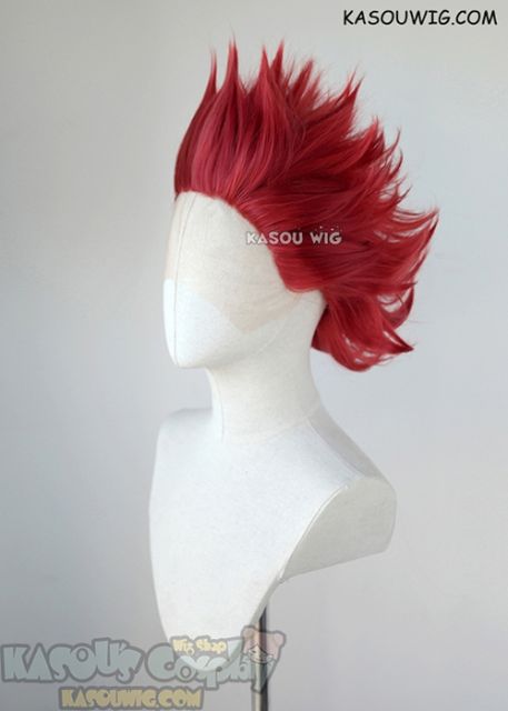Lace Front>> My Hero Academia Kirishima Eijiro short red spiky cosplay wig KA042