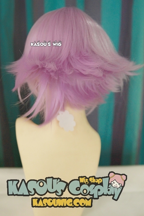 Soul Eater Crona short layers light purple cosplay wig . pre cut bangs