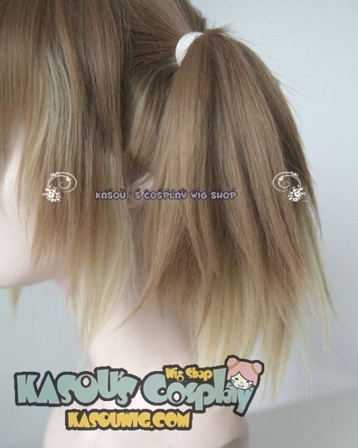 Sword Art Online ALO Ayano Keiko / Silica light brown blongde ombre twintails cosplay wig