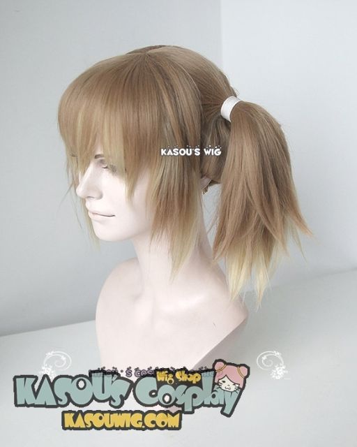 Sword Art Online ALO Ayano Keiko / Silica light brown blongde ombre twintails cosplay wig