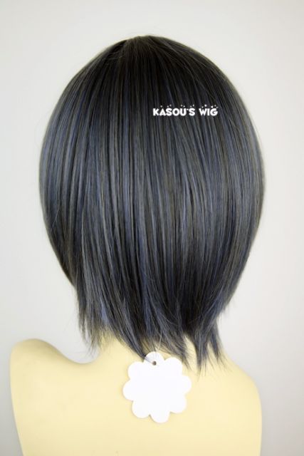 Black Butler / Kuroshitsuji lady Ciel female version gray mix blue cosplay wig . lolita wig ( SP29 )