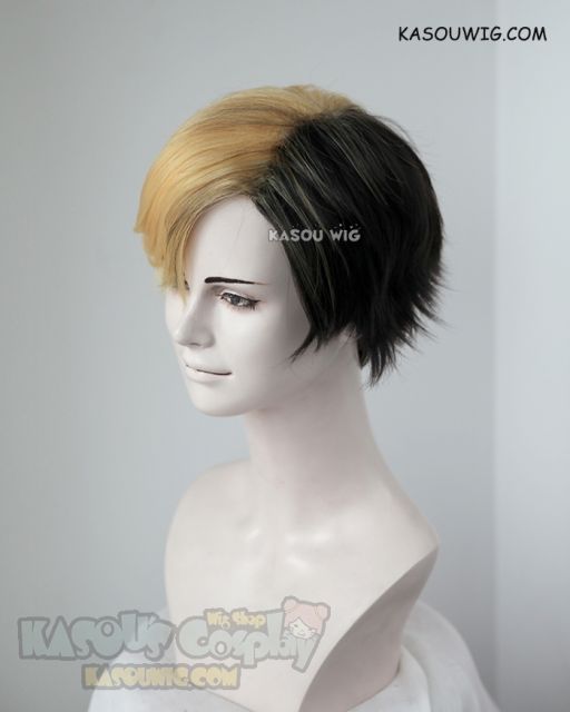 Gravity Falls Bill Cipher short yellow brown split cosplay wig