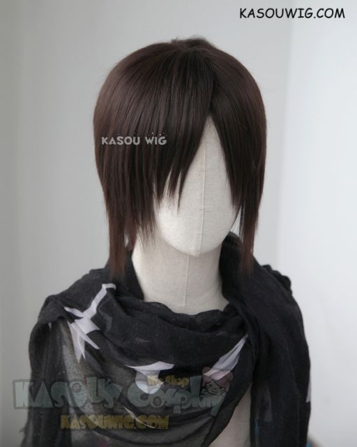 Shingeki No Kyojin / Attack on Titan Ymir short version. choppy layered black brown cosplay wig . KA030