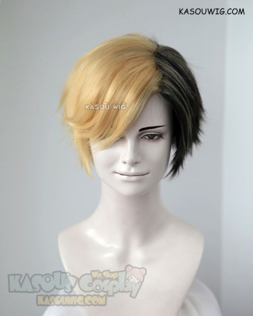 Gravity Falls Bill Cipher short yellow brown split cosplay wig