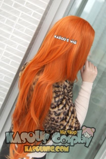 SALE! Bleach Matsumoto Rangiku / Ludwig middle parted long Orange cosplay wig/ 80cm