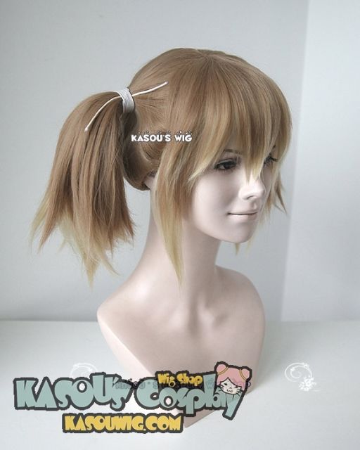 Sword Art Online ALO Ayano Keiko / Silica light brown blongde ombre twintails cosplay wig