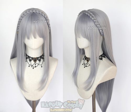 [2 colors] Re Zero / Re Life in a Different World from Zero Emiria 110cm long straight silver lavender wig