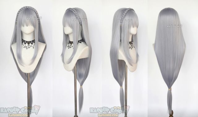 [2 colors] Re Zero / Re Life in a Different World from Zero Emiria 110cm long straight silver lavender wig