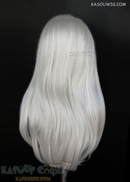Lace Front>>  Voltron Prince Lotor silver white 72cm long slicked-back straight cosplay wig KA002