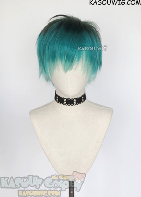 Hypnosis Mic Dotsuitare Hompo Sasara Nurude short green ombre cosplay wig