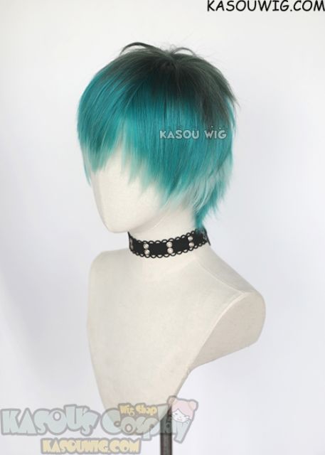 Hypnosis Mic Dotsuitare Hompo Sasara Nurude short green ombre cosplay wig