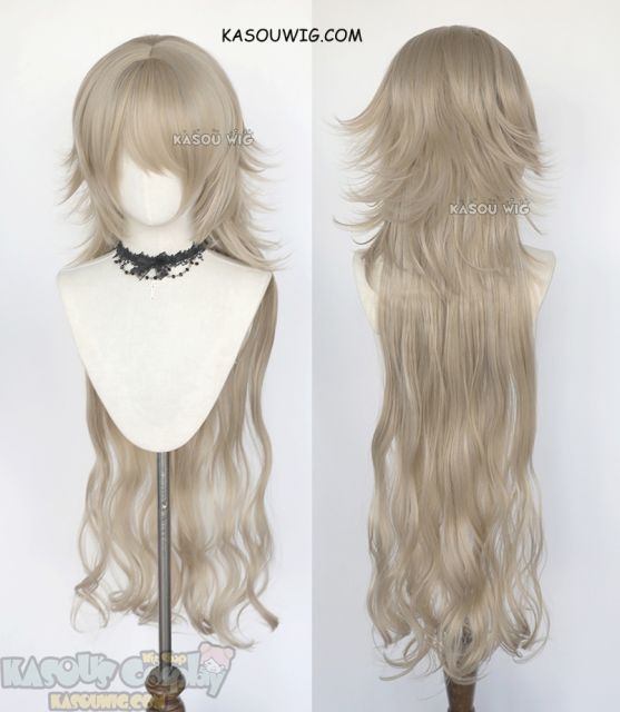 (clip-on long piece) Fate Grand Order FGO Jeanne d'Arc alter 110cm long blonde cosplay wig