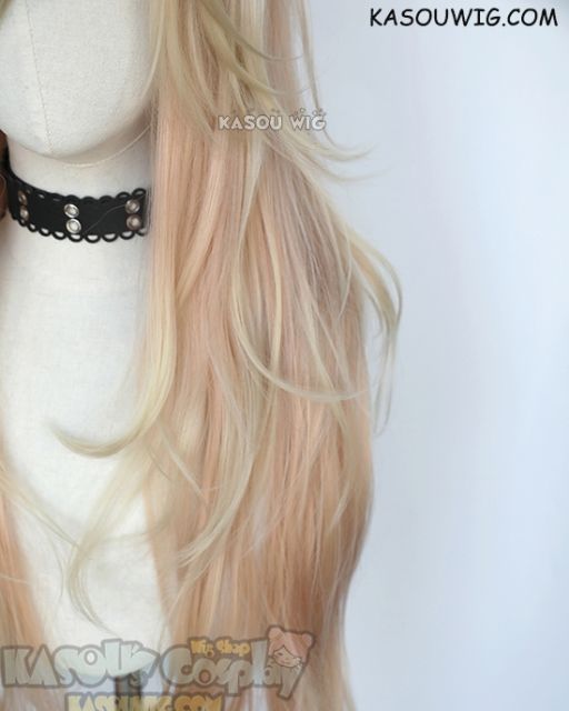 Kimetsu no Yaiba Demon Slayer Douma 100cm long layered peach blonde ombre wig