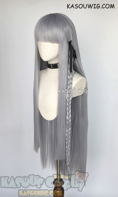 100cm / 39.5" Danganronpa Kirigiri Kyoko long straight smooth Lavender wig