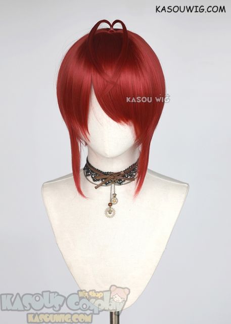 Twisted Wonderland Riddle Rosehearts short red wig