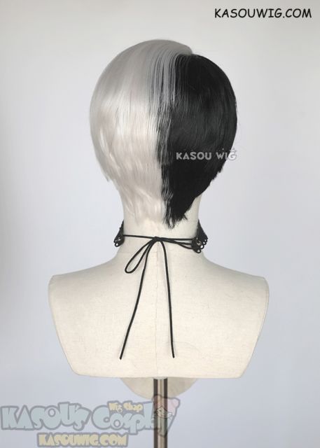 [sold out] Twisted Wonderland Divus Crewel short black white split wig