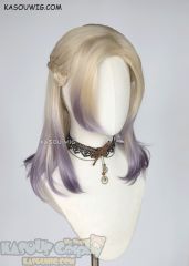 Twisted Wonderland Vil Schoenheit pre-styled shoulder length wig blonde to purple ombre