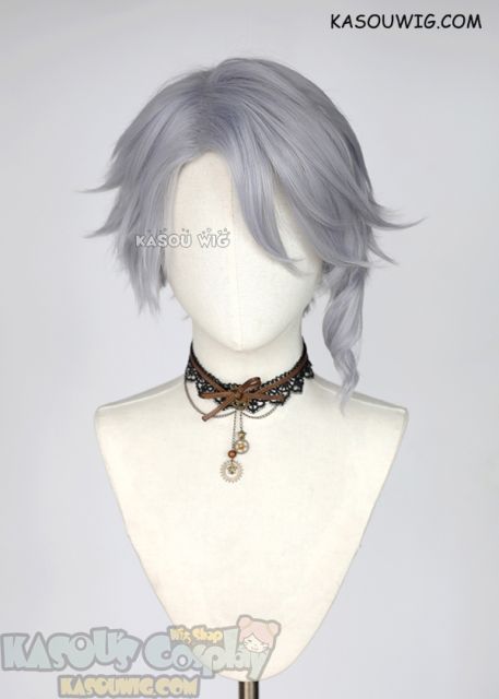 Twisted Wonderland Azul Ashengrotto silver lavender short wig