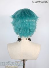 Twisted Wonderland Jade Leech/Floyd Leech short teal wig with a clip on black strand