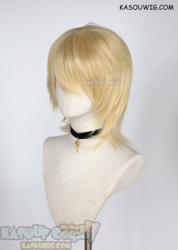 FE Three Houses Dimitri ( 5 years later ) layered medium length wig