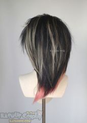 League of Legends  LOL KDA Akali The Baddest More version blackish-purple spiky ponytail cosplay wig